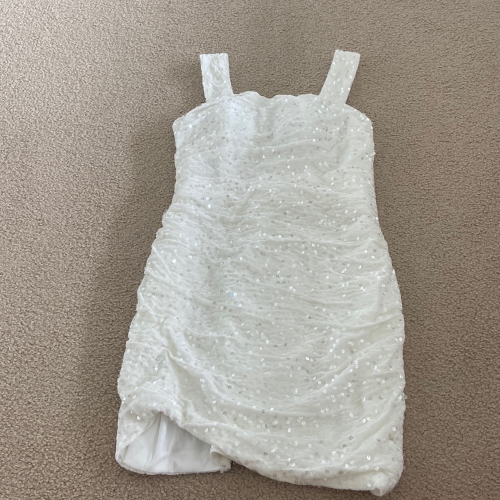 White Sequin Cocktail Dress